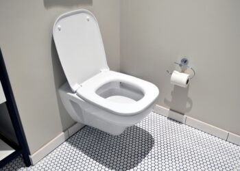 Truque plástico filme vaso sanitário