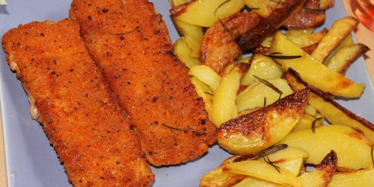 Peixe frito fica leve técnica