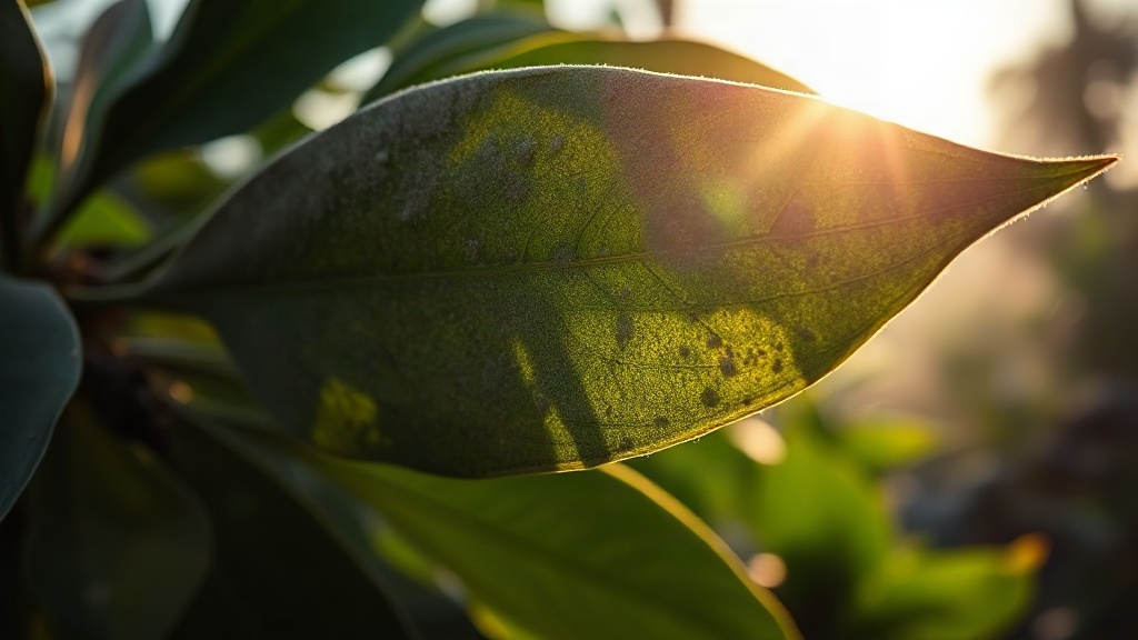Quando a poeira se deposita nas folhas, bloqueia a luz solar e reduz a capacidade da planta de produzir os nutrientes necessários para crescer de forma saudável