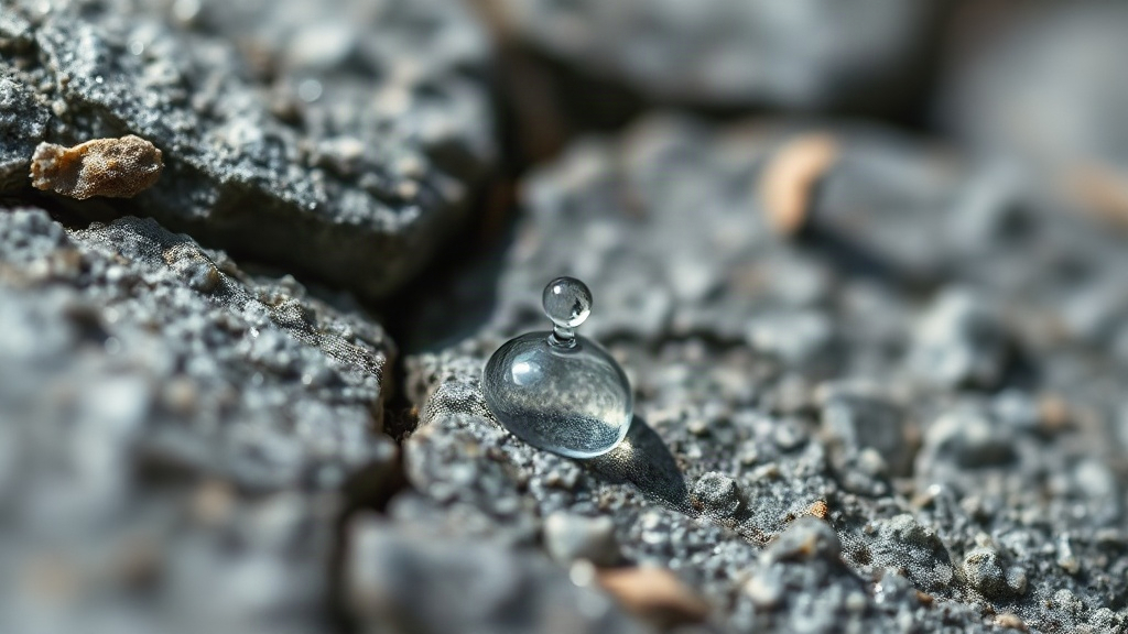 gota de água caindo em pedra