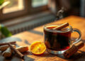 Adicionar gengibre canela café trazer