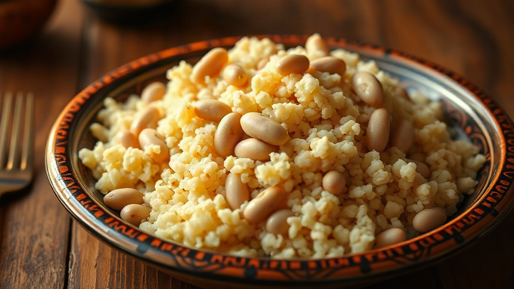 cuscuz marroquino com feijão branco