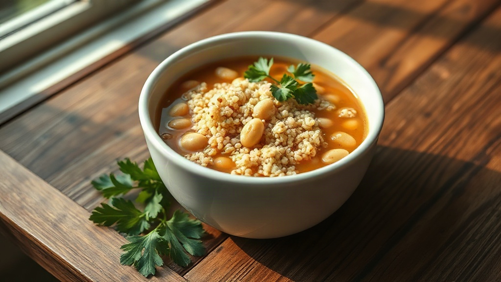 quinoa com feijão branco