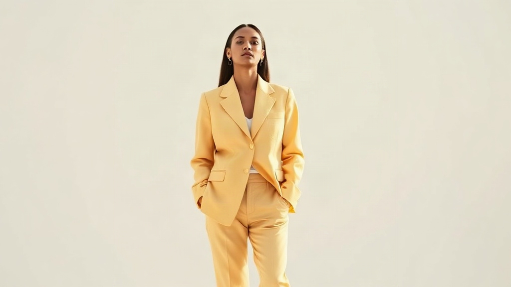 Conjuntos monocromáticos ajudam a criar produções sofisticadas usando cores suaves. Essa estratégia funciona especialmente bem com amarelo-manteiga, rosa-bebê e outros tons pastel, transformando peças básicas em propostas mais interessantes.