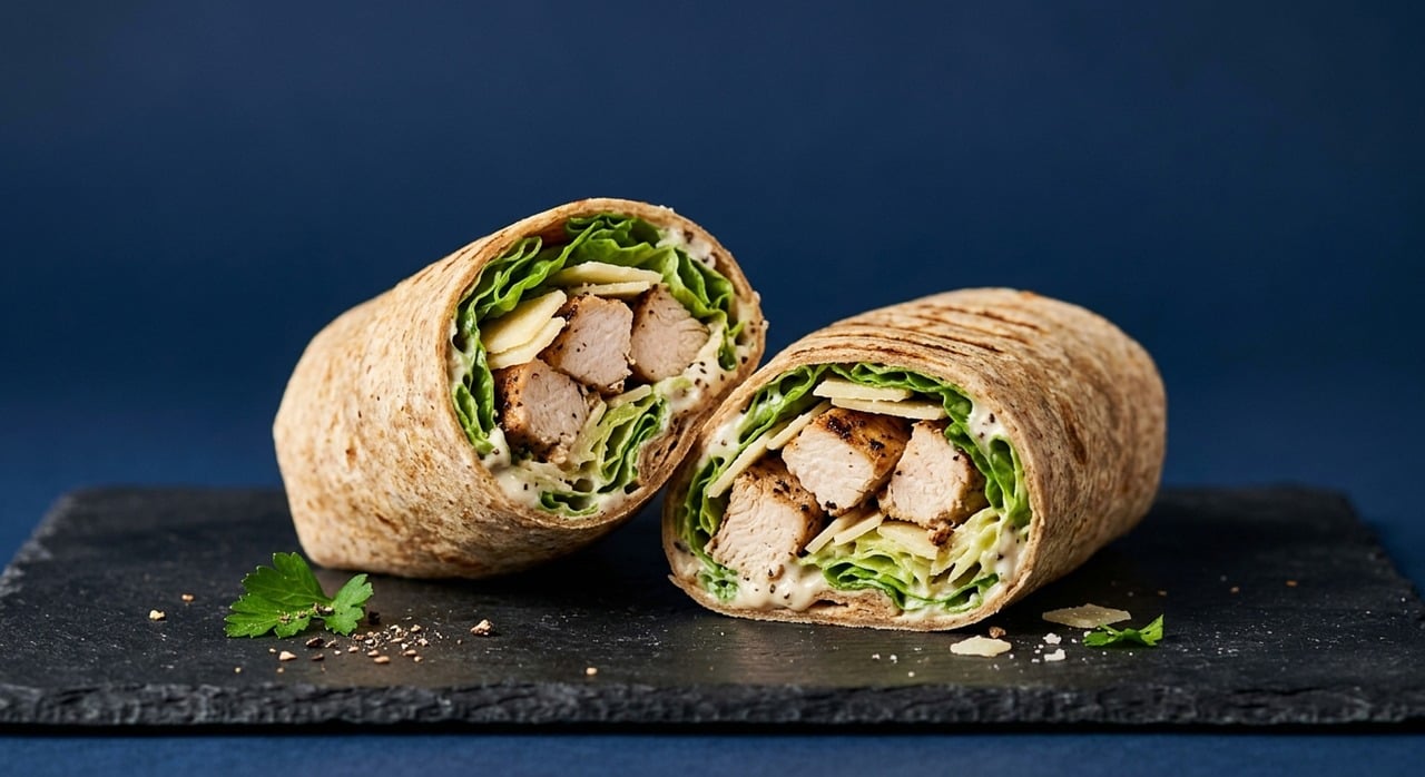 wrap de frango, frango grelhado, tortilha, almoço, jantar, saudável, fresco, alface, queijo, molho de creme, saboroso, culinário, fast food, restaurante, nutritivo, lanche, proteína, salsa, gourmet, refeição