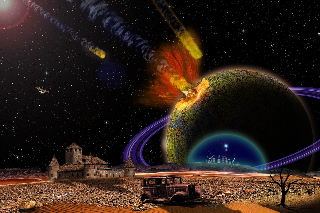 fim-de-admoria, armageddon, explosão, espaço, planetas, meteoritos, destruição, detritos, um acerto, bola fogo, tempo do fim, fim do mundo, armageddon, destruição, fim do mundo, fim do mundo, fim do mundo, fim do mundo, fim do mundo