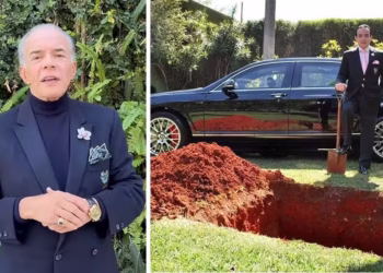 O dia que o milionário Chiquinho Scarpa foi duramente criticado ao fingir enterrar seu carro de luxo