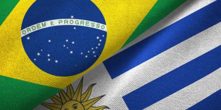 uruguai e brasil bandeiras