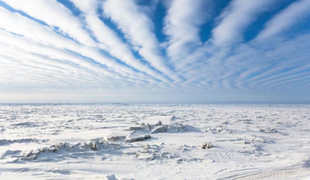 Antártida cheia de gelo