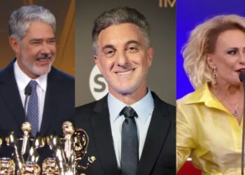 Bonner, Huck e Ana Maria Braga no Troféu Imprensa