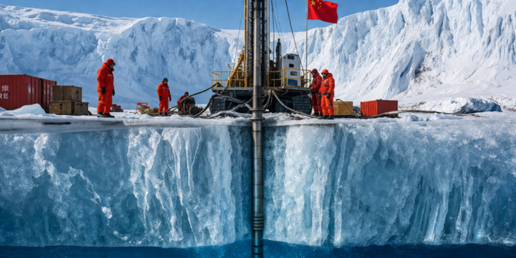 China perfurou 3.413 metros de gelo na Antártida e abriu uma porta para um lago congelado no tempo