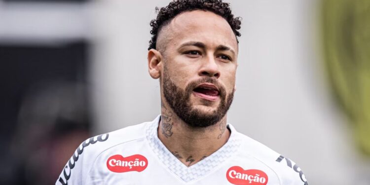 Neymar oom a camisa do Santos