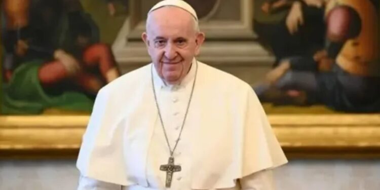 Imagem do Papa feliz