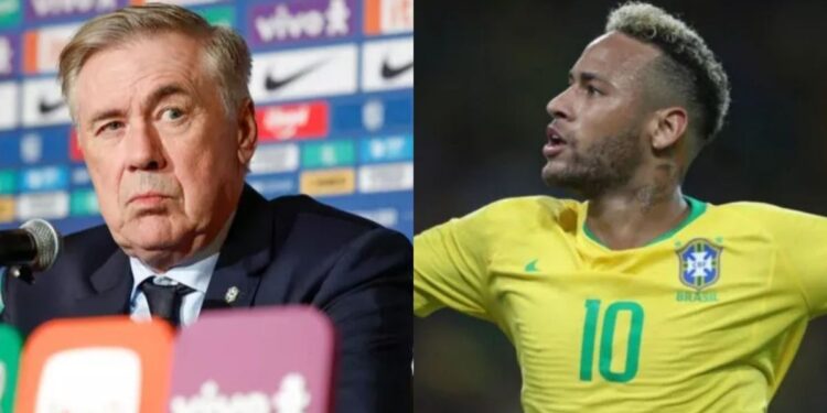 Enquanto Ancelotti recebe R$ 5,3 milhões na Seleção Brasileira, esse é o salário que Neymar ganha para viver no Brasil