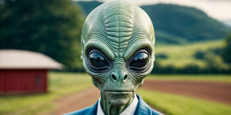Ilustraçao de um extraterrestre