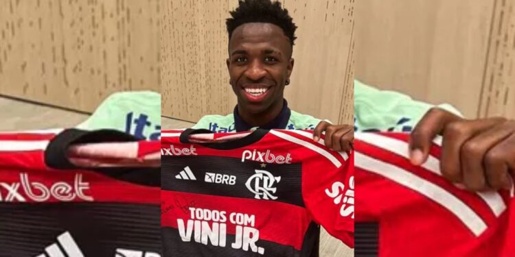Vini Jr. vai poder assinar de graça com o Flamengo em seis meses